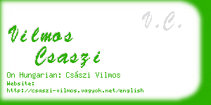 vilmos csaszi business card